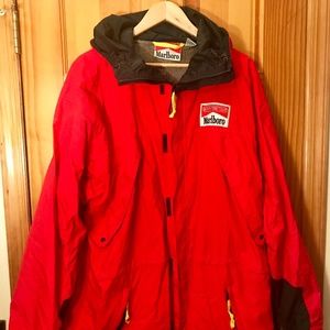 Vintage Marlboro Men XL Red Windbreaker Jacket 90s